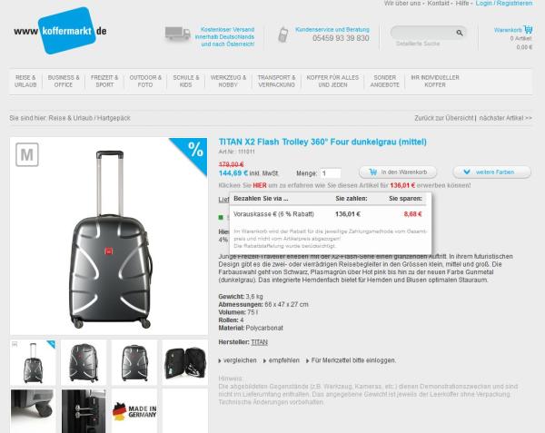 Titan X2 Koffer bei Koffermarkt.com